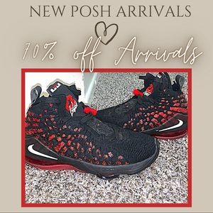 KIDS LEBRONS XVII RED & BLACK LEBRONS 5.5